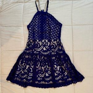 Gianni Bini Elegant colbalt blue Lace Dress